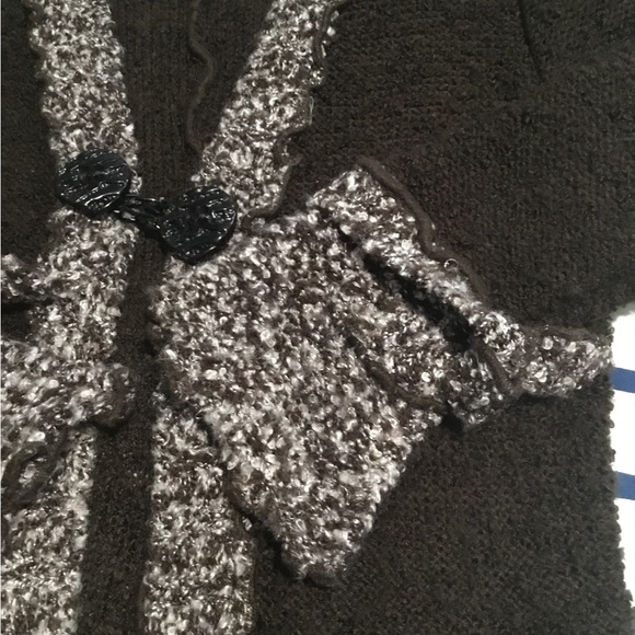 🧶Gizel one button brown long sweater - Picture 8 of 9